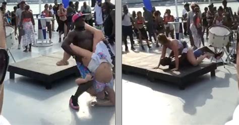 Some hotties can be so dorky! Guy Fiercely Dance-Humps Girl on Boat as People Watch ...