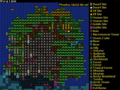 Object testing arena (absolutely no idea what this is might as well say chicken football). Dwarf Fortress Map Legend | Time Zones Map World