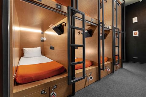 From terminal 2, i took the elevator down to the underground floor b1f and passed through the train station. Photo, video of capsule hotel at Sheremetyevo airport - GettSleep