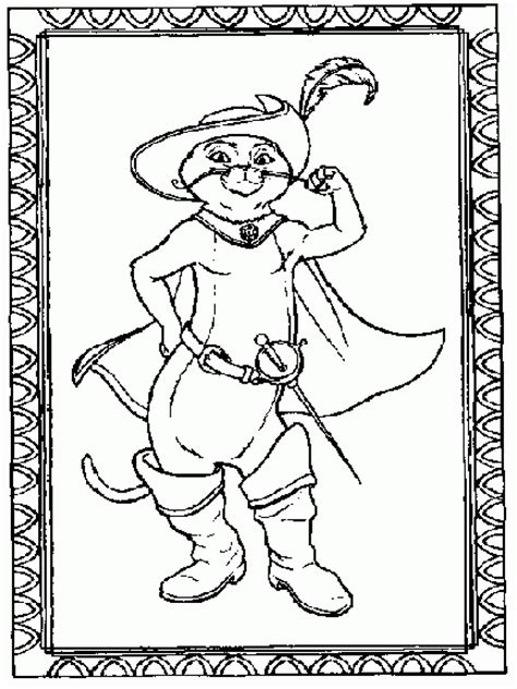 Shrek with puss in boots. Puss In Boots Coloring Page - Coloring Home