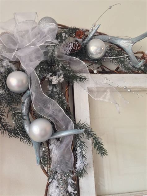 Whether you choose pinecone, poinsettia or berry accents, order your artificial christmas swags at silks are forever. How To Make A Silver Christmas Swag With Antlers