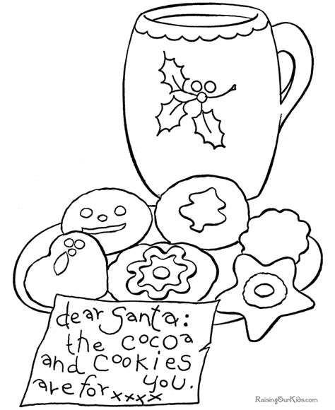 Christmas cookie collage coloring page. Cookies Coloring Page - Coloring Home