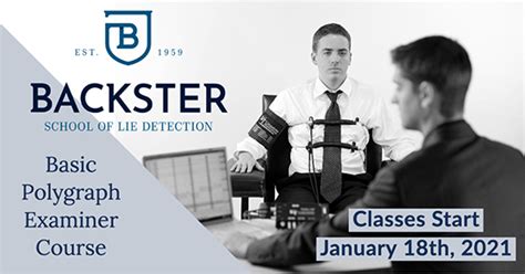 Lie detector test and investigating a) the lie detector test. Basic Polygraph Examiner Course - January 18th, 2021 in ...