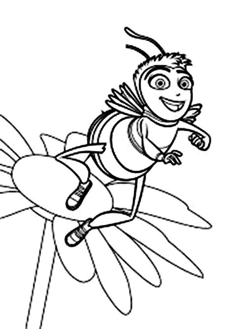 Barrry Dancing On The Flower In Bee Movie Coloring Pages ...