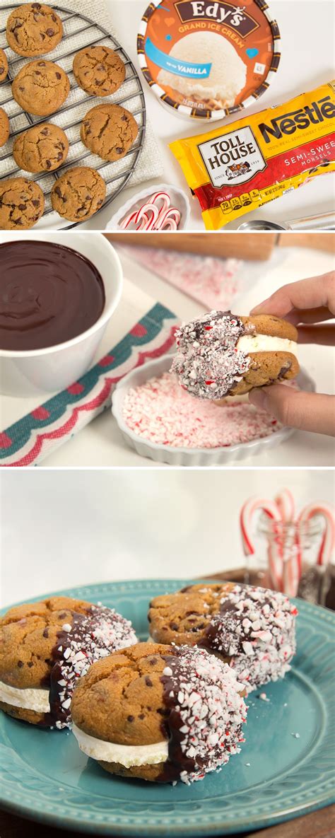 This is an incredibly easy rich and satisfying ice cream dessert made with ice cream sandwiches and fudge sauce. Dreyer's Holiday Ice Cream Sandwiches: This easy recipe will have you putting out cookies this ...