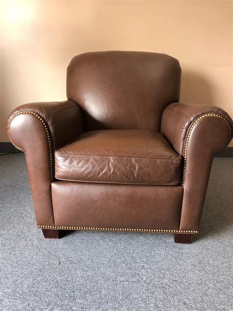 Brown's work has recently been featured in the movie life of a king, starring cuba gooding jr. Big Comfy Supple Leather Club Chair For Sale at 1stDibs