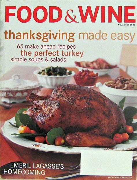 We asked some of our favorite food people and entertainers about what they're doing for thanksgiving. Thanksgiving Made Easy, Food & Wine Monthly Cooking ...