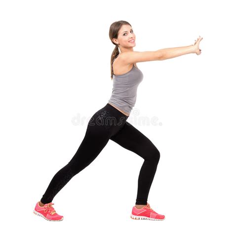 Woman body stock images from offset. Side View Of Young Beautiful Slim Sporty Woman Stretching ...