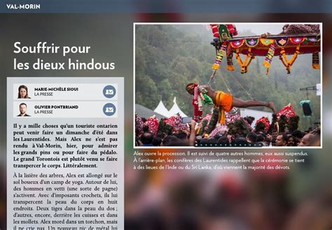 Souffrir pour les dieux hindous - La Presse+