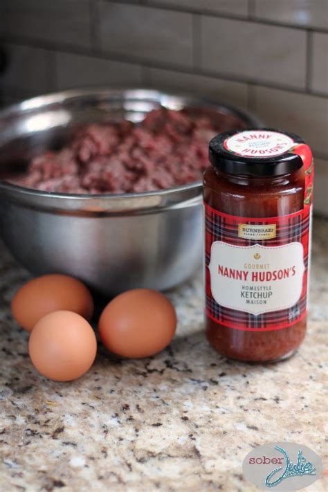 This meatloaf is really best when you use a combination of ground to serve, be mindful of where the eggs are and try to cut pieces which will show the center part (or close to it) of the hard boiled eggs. Nanny Hudson's Meatloaf with Hard Boiled Eggs - Sober Julie