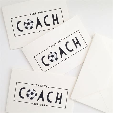 Teacher coach thank you end of term custom name card | zazzle.com. Thank You Coach Card // soccer coach card // thank you soccer card // soccer card // coaching ...