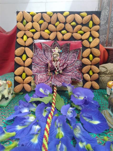 Maybe you would like to learn more about one of these? Dry fruit hindola | Janmashtami decoration, Krishna ...