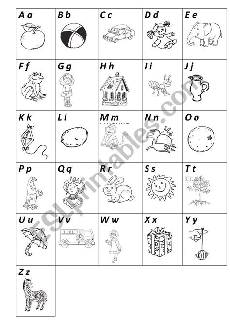 These worksheets are for coloring, tracing, and writing uppercase and lowercase letters. ABC in pictures and tasks - ESL worksheet by flower280583