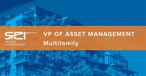 Asset management / public equity salary data activity level. SCI Announces Search for VP of Asset Management - Multifamily