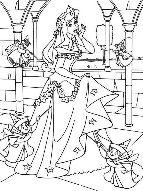 Princess belle with rose with sample. Printable Coloring Pages Of Aurora - Coloring Home