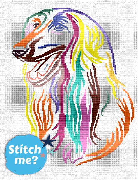 Job interview questions and sample answers list, tips, guide and advice. Afghan hound dog cross stitch pattern, Rainbow cross ...