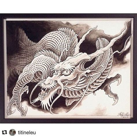 The original blue dragon is part of a series of three dragons, and was painted by filip leu in 2007. 竜 Dragon by Filip Leu #japanesetattooart #japanesetattoo # ...