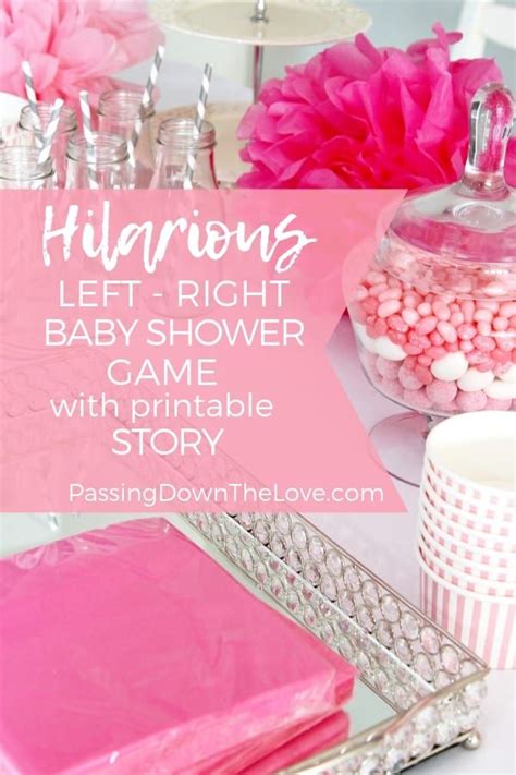 They do need to sit at least within arms reach because they will be passing the prize (s) to and fro. Looking for Baby Shower Games? Try the Left Right Game ...