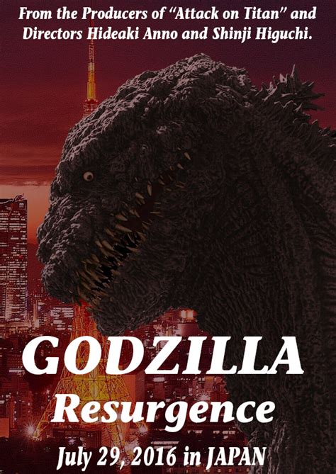 No denying that it's an incredible. Shin Gojira/Godzilla Resurgence Fan Made Poster by ...