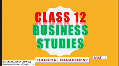 Choice of factor will depend on relative merits and. FINANCIAL MANAGEMENT PART 1 (BUSINESS STUDIES) - YouTube