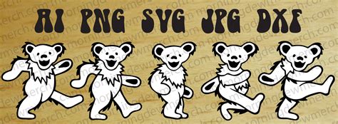 Ready to ship in 1 business day. Grateful Dead Dancing Bears Vector File in 2020 | Grateful ...
