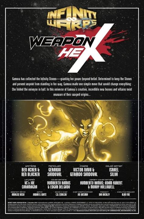 Browse the marvel comic series infinity wars: Preview of Infinity Warps: Weapon Hex #1