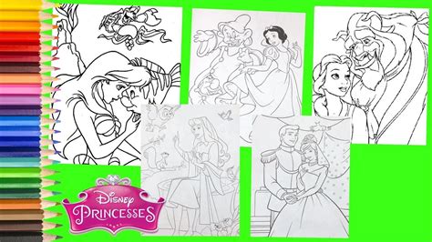 Check spelling or type a new query. Coloring Disney Princess Snow White Ariel Cinderella ...