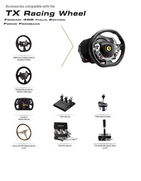 Of course, the price is attractive but several attractive features does not include such as force feedback and full steering ratio (300 degrees). Thrustmaster TX Racing Wheel Ferrari 458 Italia Edition (XBOX ONE/PC) - Buy Online in UAE. | by ...