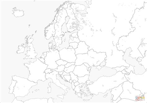 Auch die hauptstädte werden hier bereits angesprochen. Ausmalbild: Karte von Europa. Kategorien: Karten ...