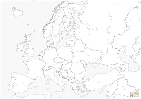 Es gibt insgesamt fünf zeitzonen in europa. Ausmalbild: Karte von Europa. Kategorien: Karten ...