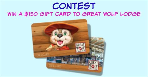 Free shipping, gift cards, and more. Contest: Win $150 To Great Wolf Lodge | Entertain Kids on ...