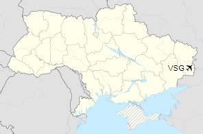 The airport was located 20 km south of the city center, 9 km to the city. Luhansk International Airport