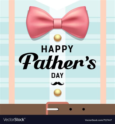 # animation # dad # motion graphics # greetings. Happy fathers day pink ribbons with blue shirt Vector Image