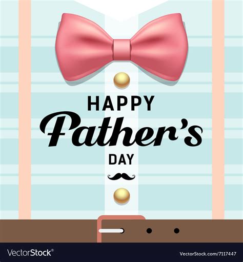 # animation # dad # motion graphics # greetings. Happy fathers day pink ribbons with blue shirt Vector Image