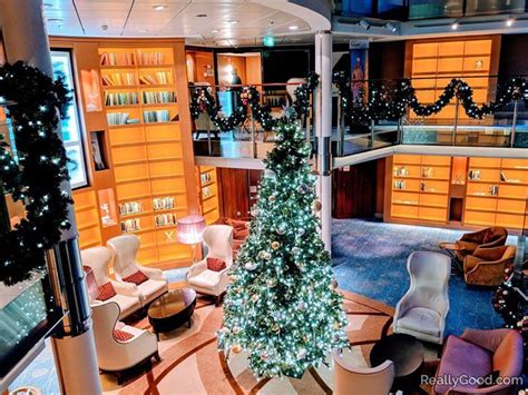 While baubles are always a distinctive spherical shape, ornaments can vary in shape and design. Christmas decorations on the cruise ship Celebrity ...