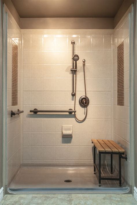 After installing a handicap shower or handicap bathtub, there are still additional accessories that can raise your comfort level. bestbath walk in shower roll-in shower handicap showers ...