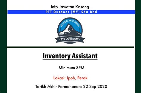 To connect with jawatan kosong kuantan terkini, join facebook today. Info Jawatan Kosong Terkini - PTT Outdoor (MY) Sdn Bhd ...