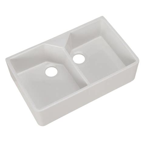 Check spelling or type a new query. Pegasus Farmhouse Apron Front Fireclay 32 in. Double Bowl ...