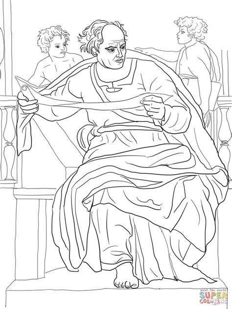 Coloring pages your are looking now is described  here we collect for you alot of coloring pages michelangelo your can download and print it for free. Prophet Joel coloring page from Michelangelo category ...