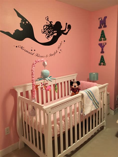Fortunately enough, if you're from wall art to bookends, there are tons of great mermaid decor pieces that will have both you and. Baby Girl Mermaid Nursery | Mermaid nursery, Nursery, Baby ...