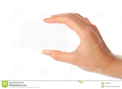 Mão Que Prende Um Cartão Em Branco Imagem de Stock - Imagem de fundo, conselho: 11034069