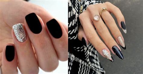 17 diseños de uñas negras con blanco porque será el manicure de moda en otoño. Diseños de uñas en negro (2021) | ActitudFem