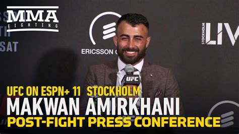 Kamuela kirk, with official sherdog mixed martial arts stats, photos, videos, and more for the featherweight fighter. Makwan Amirkhani UFC Stockholm Post-Fight Press Conference ...