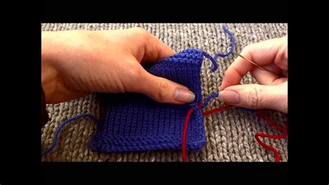 Either way, leave the ends at least 4 or 5 inches (10 to 13 centimeters) long so. Grafting two pieces of knitting together - YouTube