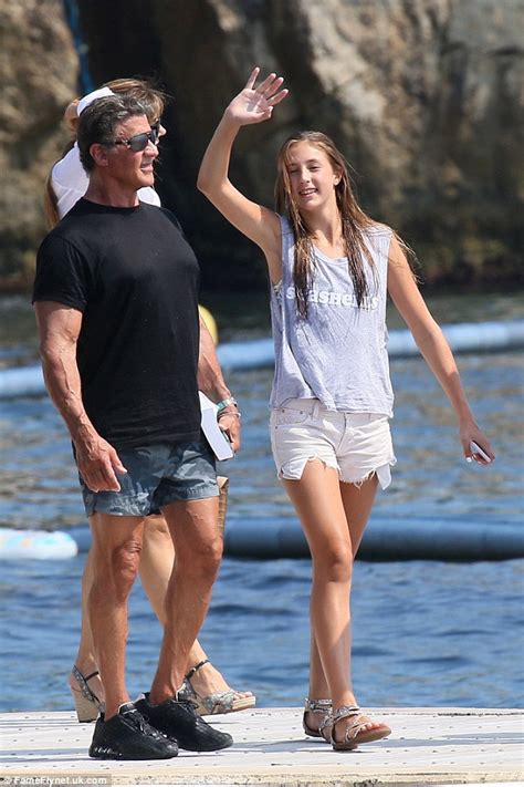Sylvester stallone and his three daughters share a close familial bond. Sylvester Stallone's daughter Sistine looks like mother ...