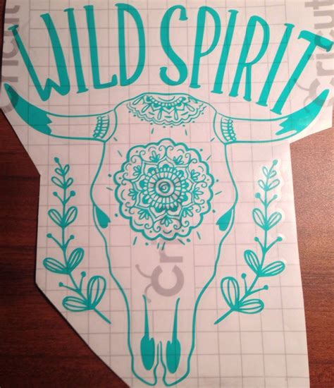 Download Car Decal Hippie Wild Spirit Bull | Car decal hippie ...