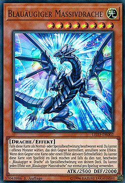 Der zustand der karte ist boosterfrisch, sie eignet sich damit perfekt für eure decks und sammlungen. Yugioh Karten Drachen Frisch Blauäugiger Massivdrache ...
