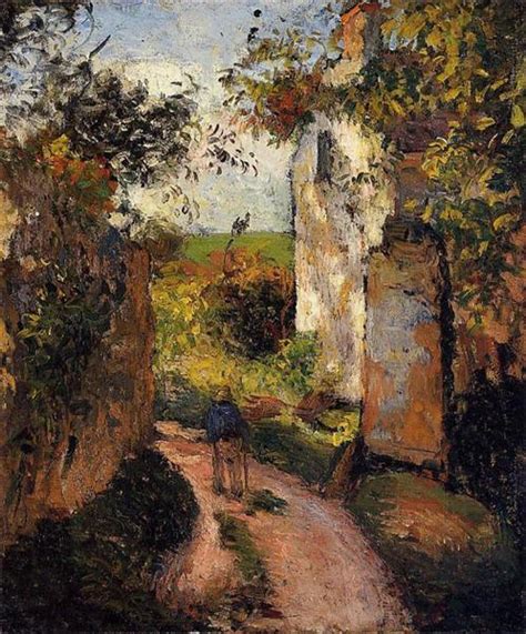 .of the hermitage, a rural village near pontoise, where the artist had been living since 1872. A Peasant in the Lane at Hermitage, Pontoise, 1876 ...