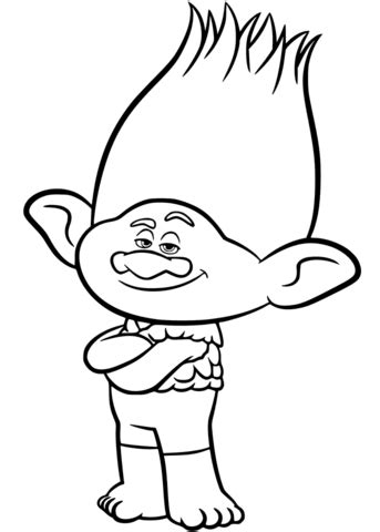 Free printable trolls coloring pages. Branch from Trolls coloring page from DreamWorks Trolls ...