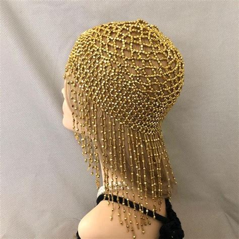 We did not find results for: 1920s style FULLY Beaded Gold FLAPPER Head cap skull ...